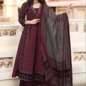 Women Kurta Palazzo Dupatta Set