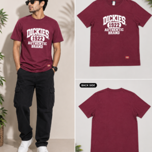 Budget Kapda Maroon Round Neck T-Shirt