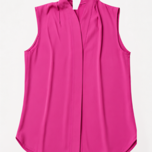 women's Luxe Fuchsia Sleeveless Elegance Top