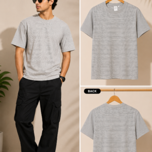 Budget Kapda Grey Round Neck T- Shirt